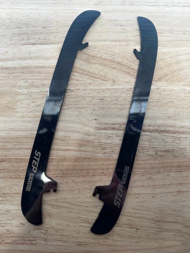 NHL Pro Stock 271mm Used Black Step Steel Skate Blades / Runners (Needs Profile)