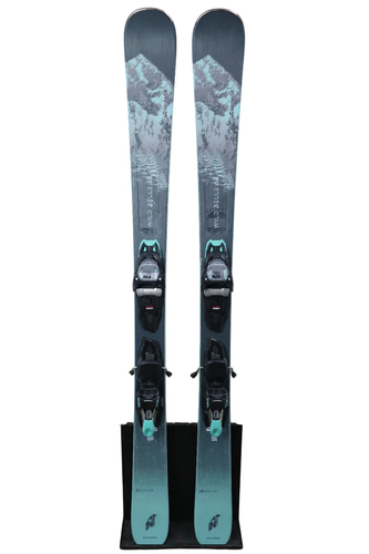 USED 2023 Nordica Wild Belle 84 Skis 144cm with Marker TP2 11 Bindings
