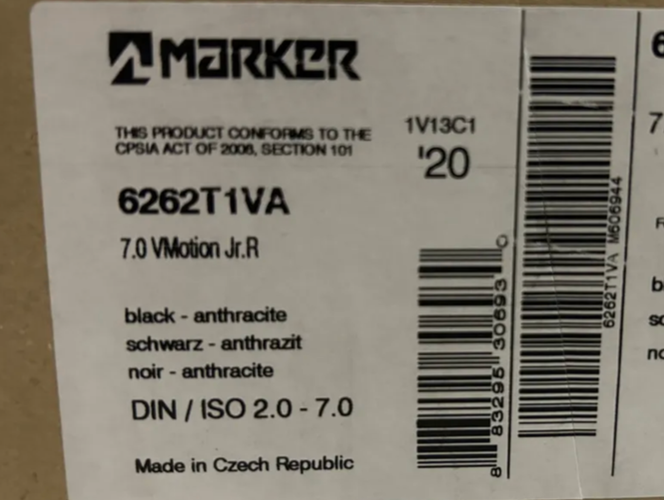 Marker Free 7.0 Ski Bindings 74 mm Brake Width Max Din 7 (New)