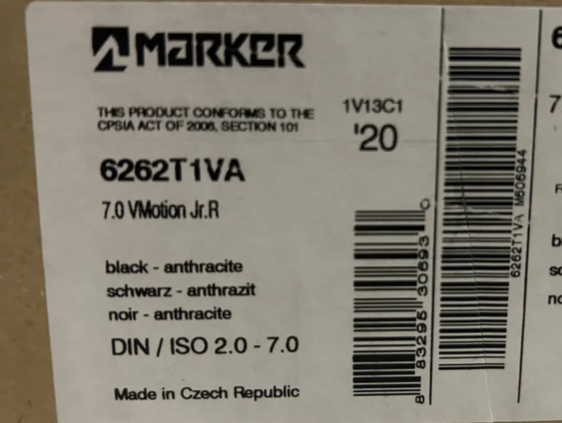 Marker Free 7.0 Ski Bindings 74 mm Brake Width Max Din 7 (New)