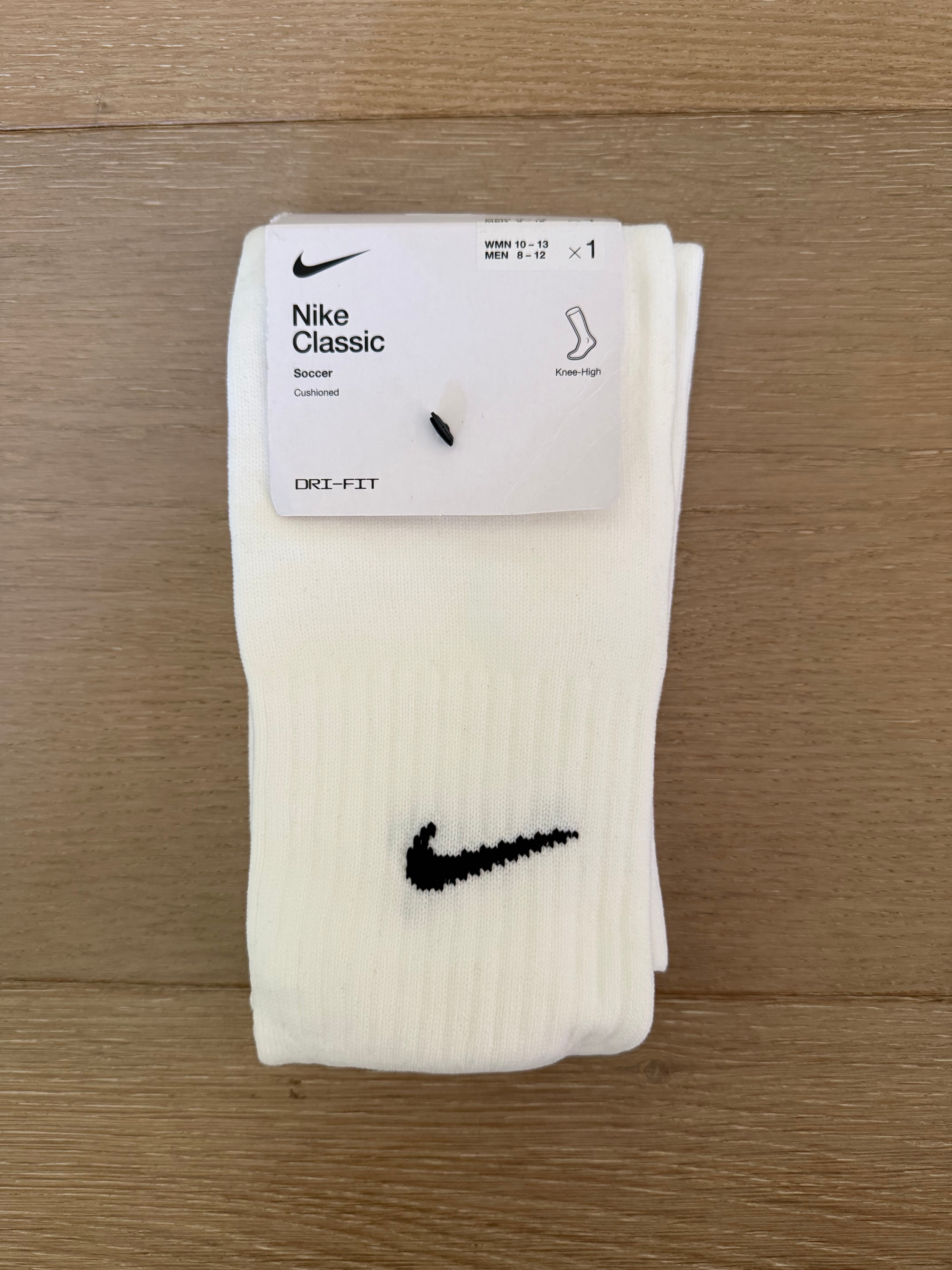 nike classic soccer socks white