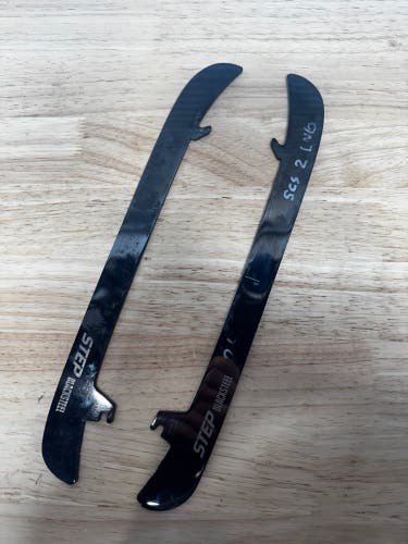 NHL Pro Stock 280mm Used Black Step Steel Skate Blades / Runners (Needs Profile)