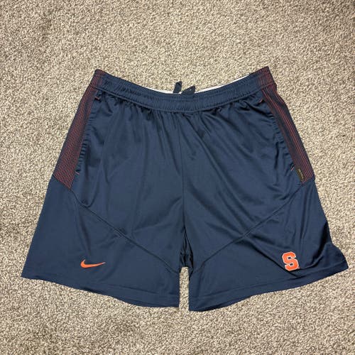 Nike Syracuse Orange Dri-Fit On-Field Shorts Blue, Size XL