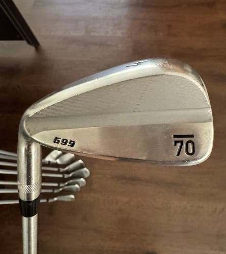 Sub 70 699 Left Hand Iron Set Stiff Flex (8 Clubs) #4 - #9, PW, GW Steel Shaft (Used)