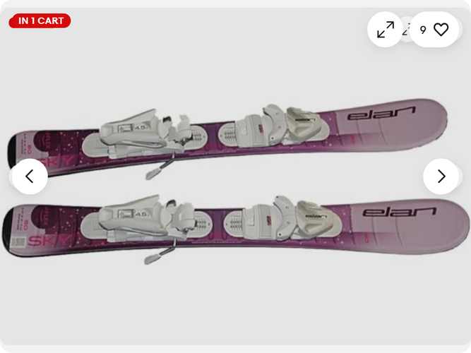 NEW 100cm  2026 ELAN SKY  girls kids Skis with EL 4.5 GW size adjustable Bindings on skis
