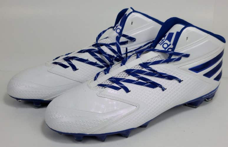 Adidas Quickframe (US Size 16) White Blue Football Cleats New
