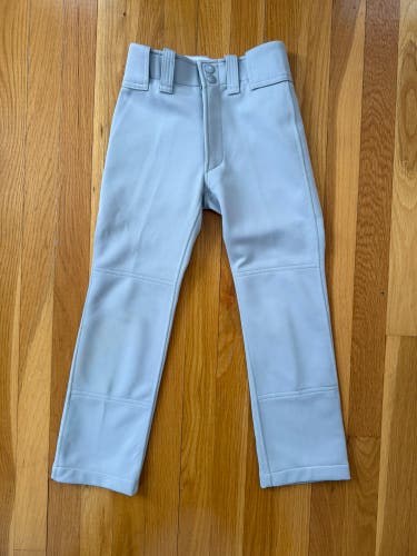 Used Mizuno Youth Premier Pro Baseball Pant G2 Gray Small SHORTENED/HEMMED