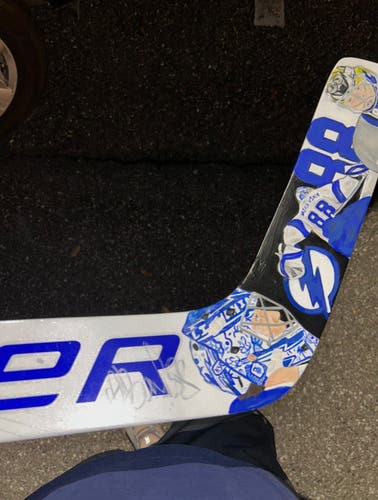 Andrei Vasilevskiy signed & hand painted Bauer goalie stick NHL Tampa Bay Lightning