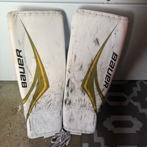 Large 2024 Bauer Supreme Shadow Goalie Leg Pads Pro Stock (Used)