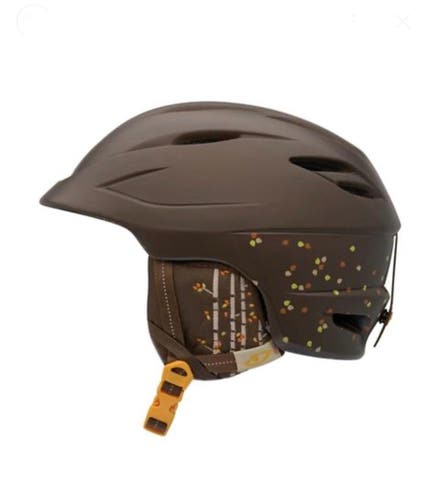 Giro seam Herren Ski/Snowboard Helmet In Brown With Autumn Leaf Design  Lightweight & Ventilated