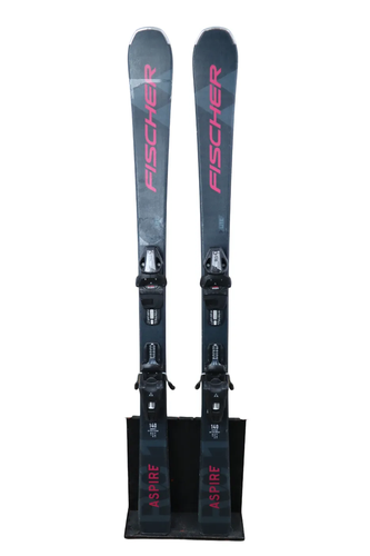 USED 2021 Fischer Aspire Skis 140cm with Fischer RS 9 Bindings