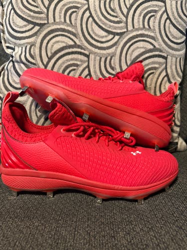 Red Men's Size 13.0 (W 14.0) Under Armour Charged Metal (New)
