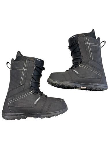 Used Burton INVADER Mens Snowboard Boots Black Senior 11 11873-S000230407
