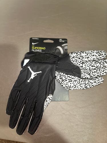 Men's Nike Superbad Football Jordan Receiver Gloves Black  3XL