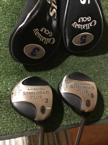 Callaway Big Bertha Steelhead Plus Woods Set (3W & 5W) Regular Graphite VGC