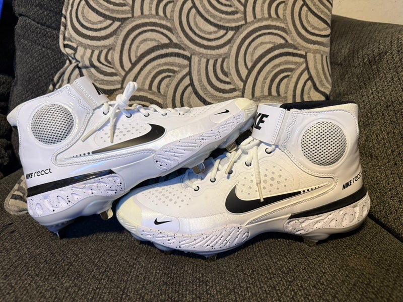 New Metal Nike Alpha Huarache Elite 3 Sz 10.5