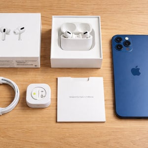 Apple iPhone 12 Pro Max 128GB   Blue  Unlocked - Good Condition AirPods gen 2