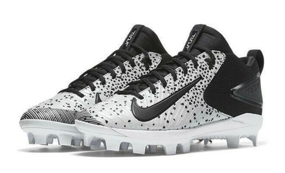 Black Men's Size M 10.5 (W 11.5) Adult Nike Trout High Top Molded Cleats (New)