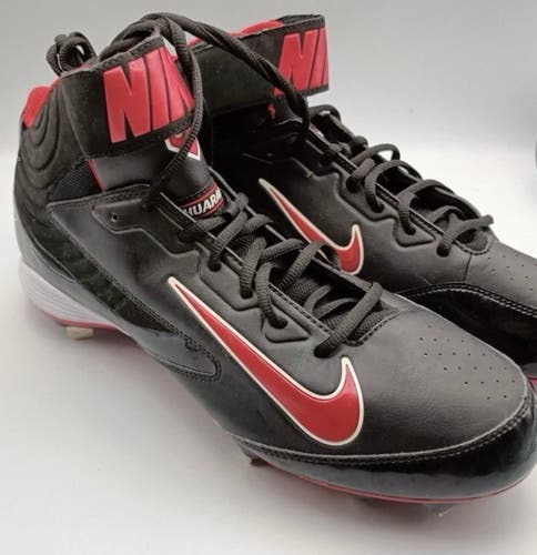 Black Men's Size M 10.5 (W 11.5) Adult Nike Huarache High Top Metal (New)