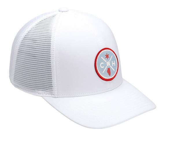 NEW Black Clover Live Lucky Chicago Vibe White Snapback Golf Hat/Cap