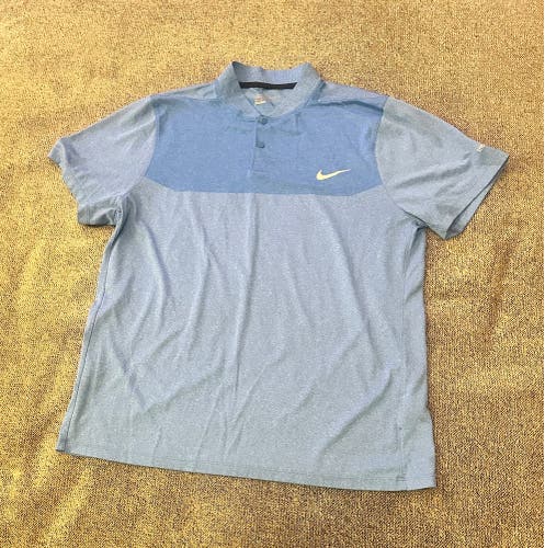 Nike Golf blue short sleeve shirt