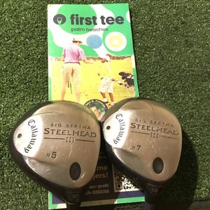 Callaway Ladies Big Bertha Steelhead III Woods Set (5W & 7W) System III Graphite