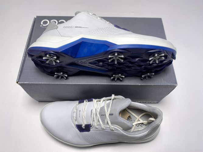 ECCO Golf Biom G5 Golf Shoes White Blue Men's SZ 9.5 NEW