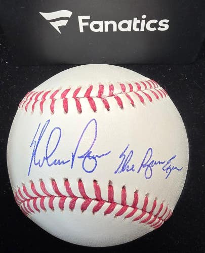 NOLAN RYAN Signed Autograph Auto "The Ryan Express" MLB Baseball Fanatics COA