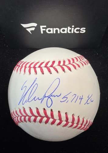 NOLAN RYAN Signed Autograph Auto "5714 K's" MLB Baseball Fanatics COA