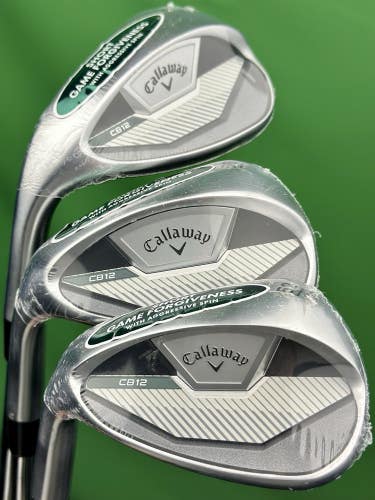 Callaway 2026 CB 12 Wedge Set LEFT Hand 52-12, 56-14, 60-12 GW SW LW LH NEW