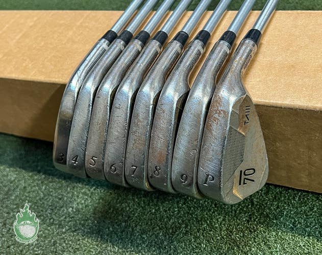 Used Sub 70 TA 3 Forged Raw Irons 3-PW C-Taper Extra Stiff Flex Steel Club Set