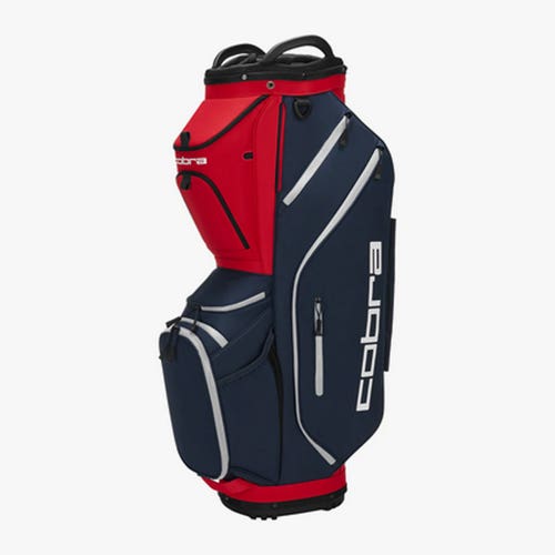NEW Cobra Ultralight Pro Club Navy/Strong Red 14 Way Cart Golf Bag