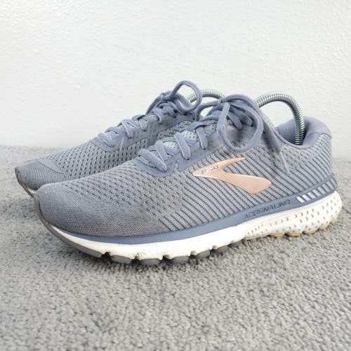 Brooks Adrenaline GTS 20 Womens 9.5 D Running Shoes Gray Lavender 1202961B073