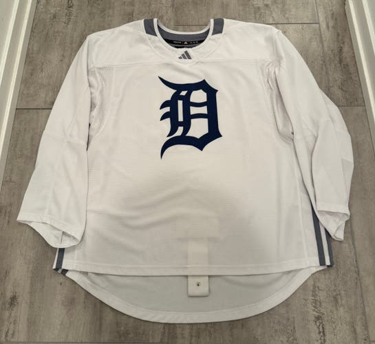 White Goalie Cut Men's Adidas Jersey (New)