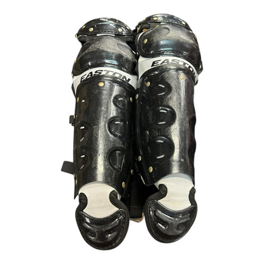 Used Easton Catchers Leg Guards Black Youth 11375-S000373112
