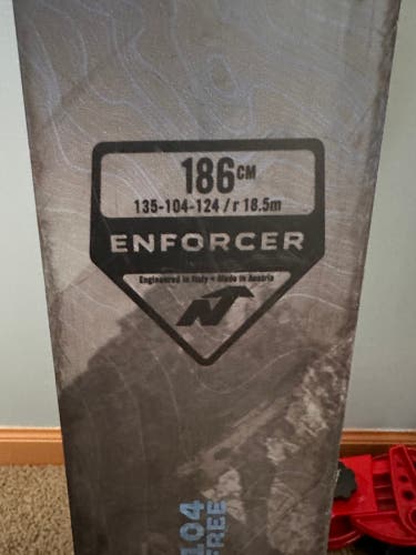 Nordica Enforcer 186 cm (104mm Underfoot) 17m Radius (Used, Great Condition) — No Bindings