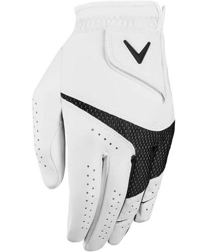 NEW Callaway Golf Weather Spann Golf Glove Men's Extra Large White (2-Pack)