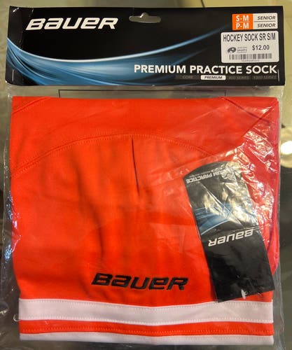 Orange Senior S/M Bauer Socks (New)
