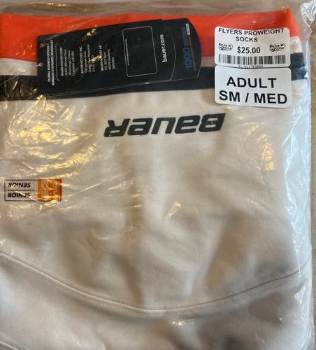 White Senior Bauer Socks (New)