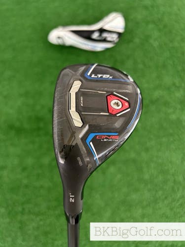 LH Cobra King LTDx One Length 21 Degree 4 Hybrid w Headcover / Stiff