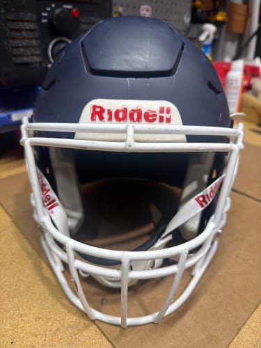 USED RIDDELL FLEX ADULT HELMET - MEDIUM - FLAT NAVY