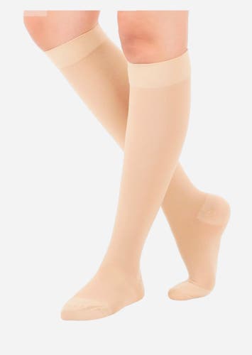 Opaque Compression Socks Firm Support 20-30mmHg size M beige Unisex