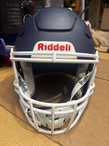 USED RIDDELL FLEX ADULT HELMET - MEDIUM - FLAT NAVY