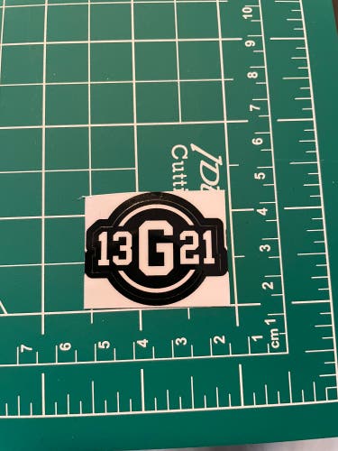 Authentic New Pro Stock NHL Gaudreau Tribute Helmet Sticker Decal