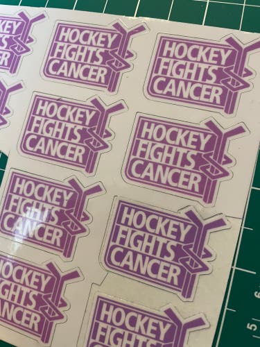 Authentic New Pro Stock NHL Hockey Fights Cancer Lavener Helmet Sticker Decal