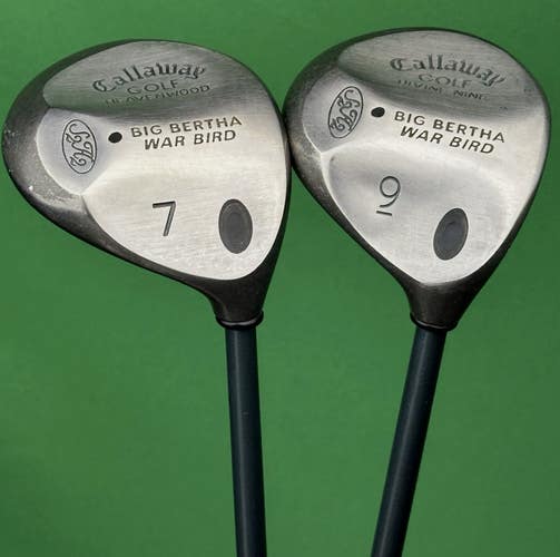 Callaway Big Bertha War Bird Womens Fairway Wood Set 7W, 9W Graphite Ladies Flex