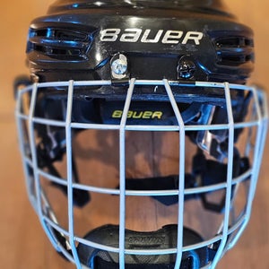 Youth Bauer Re-Akt 100 Hockey Helmet + Bauer REAKT Full Face Mask Cage Combo (Used)
