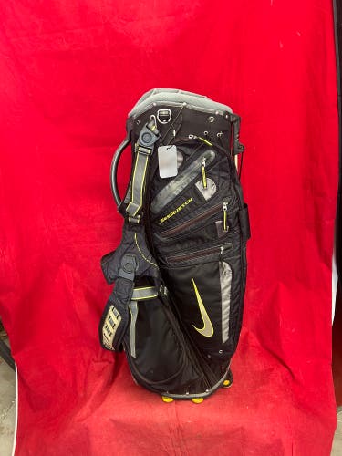 NIKE SQ Sasquatch Golf Stand Bag 14-Way Black Yellow with Dual Straps