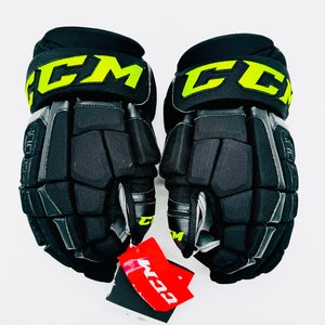 New Dallas Stars BLACKOUT CCM U+ Pro Hockey Gloves-14"-Grey Palms