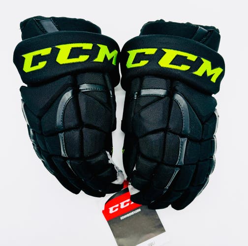 New Dallas Stars BLACKOUT CCM HG12 Hockey Gloves-14"-Grey Palms